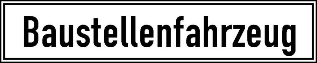 Magnetfolie Baustellenkfz. 500x100 mm