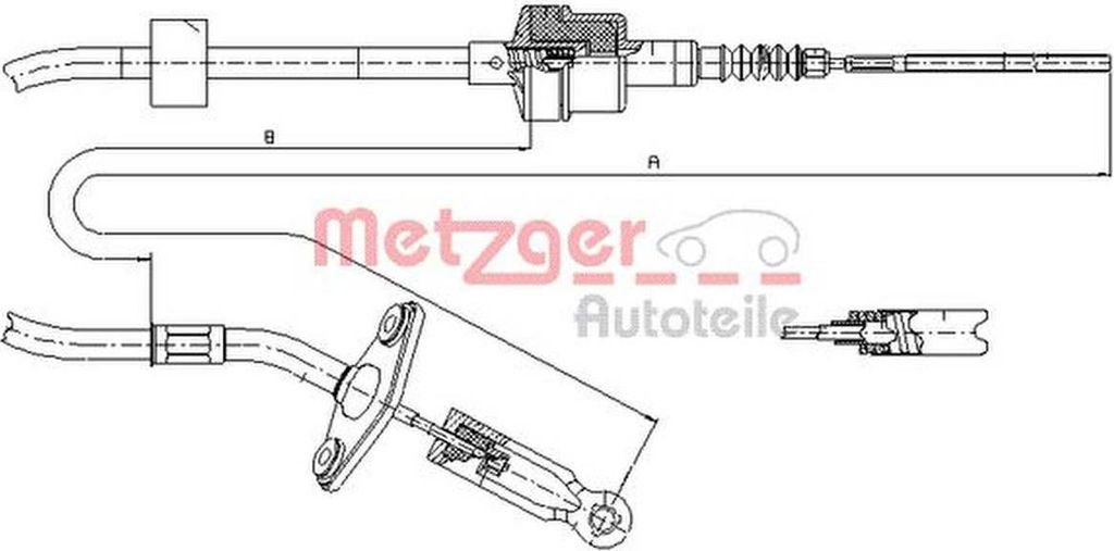 METZGER 12.7200 Kupplungsseil Seilzug für FIAT Strada Pickup (178) 685/295mm