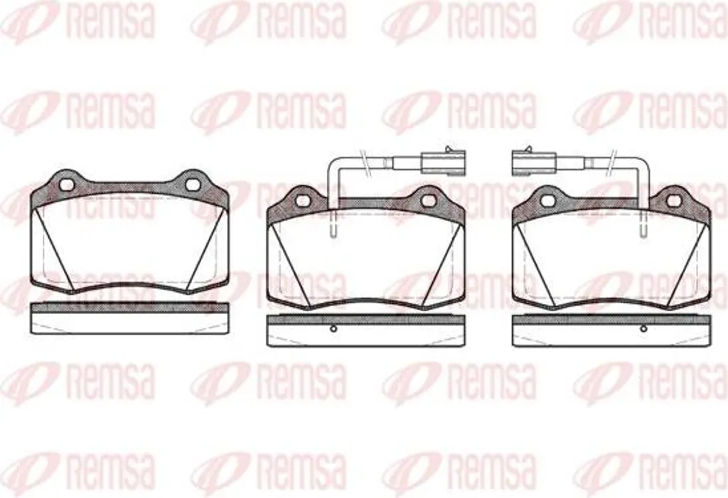 Plaquettes de Frein REMSA 0434.32 pour Alfa Romeo 147 156 et Spider
