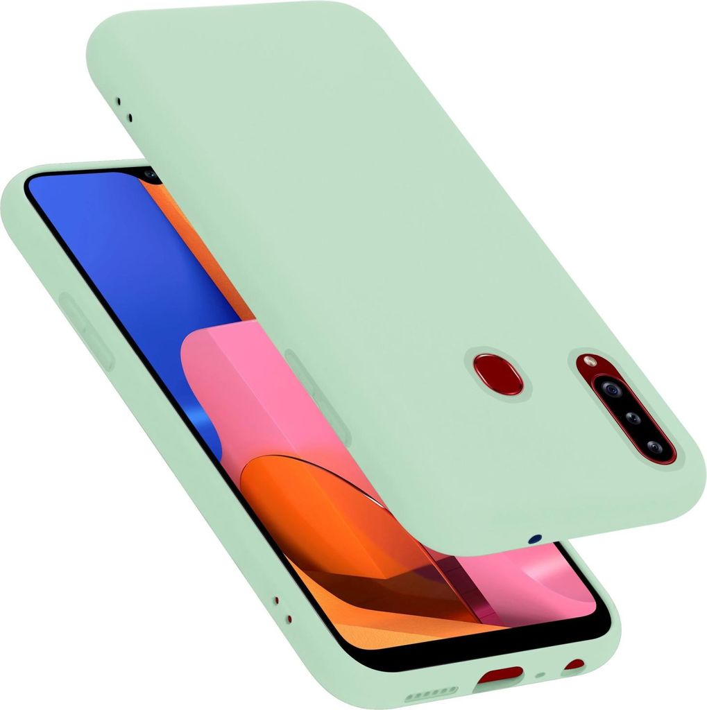 Cadorabo Schutzhülle für Samsung Galaxy A20s Hülle in Grün Handyhülle Case Cover TPU Etui