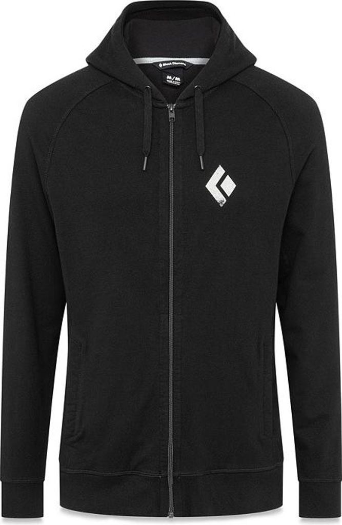M Chalked Up Fz Hoody, Herren - Black Diamond, Farbe:Black, Größe:Extra Small