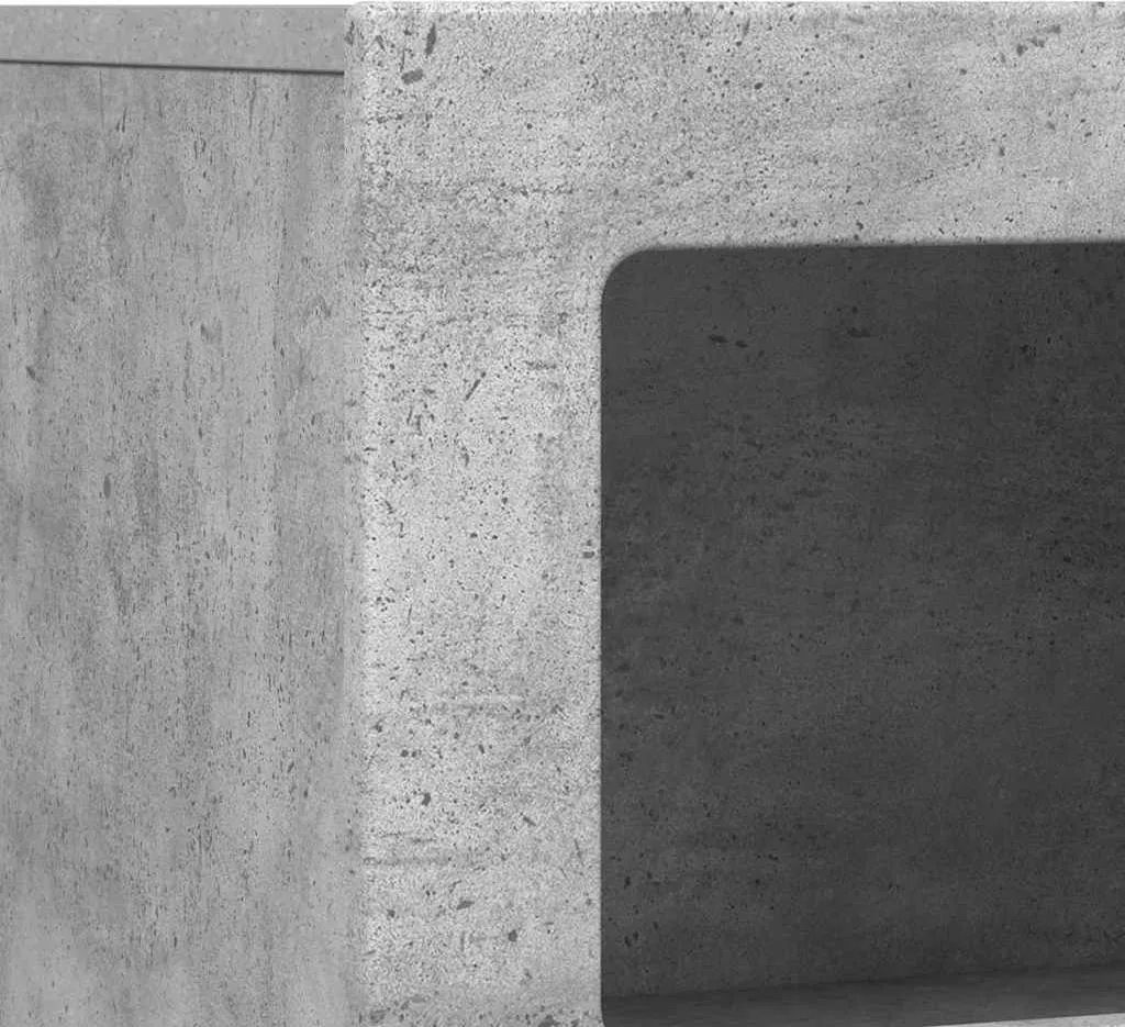 SYFAX Credenza Grigio Cemento 80.5x35x59 cm | Madia Moderna Multistrato - 9