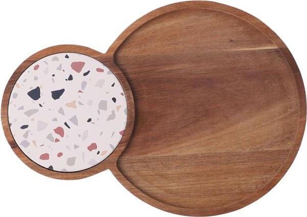 360Home Vintage Holztablett Japanischer Nachmittags Snack Brot Serviertablett