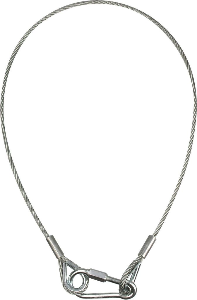 Showgear Safety Cable 6 mm - BGV-C1 WLL: 36 kg - 100 cm - Silber