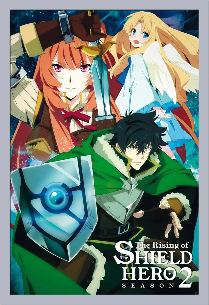 Poster Artistico Naofumi Shield Hero con Cornice Shinsuke Argento