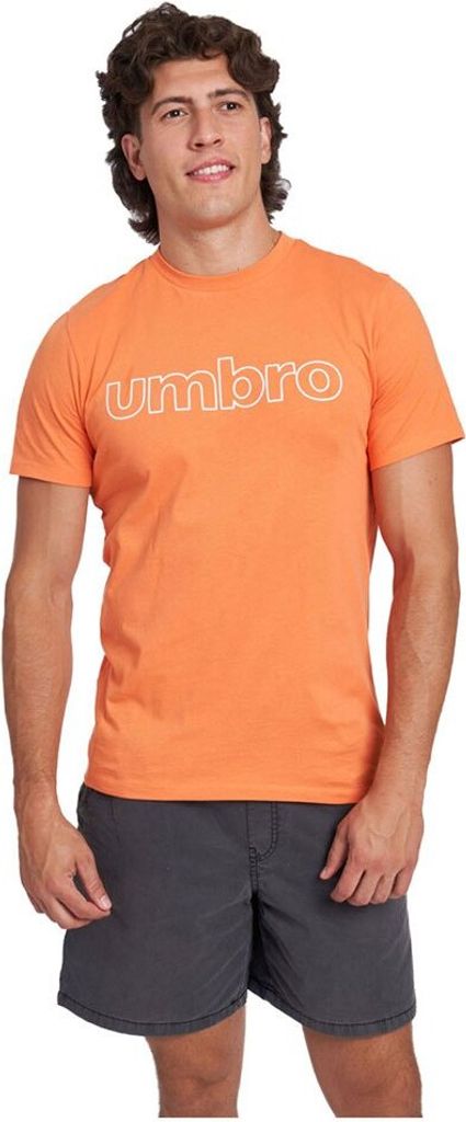 Umbro Linear Logo Graphic Kurzarm-t-shirt Orange S Mann Orange S