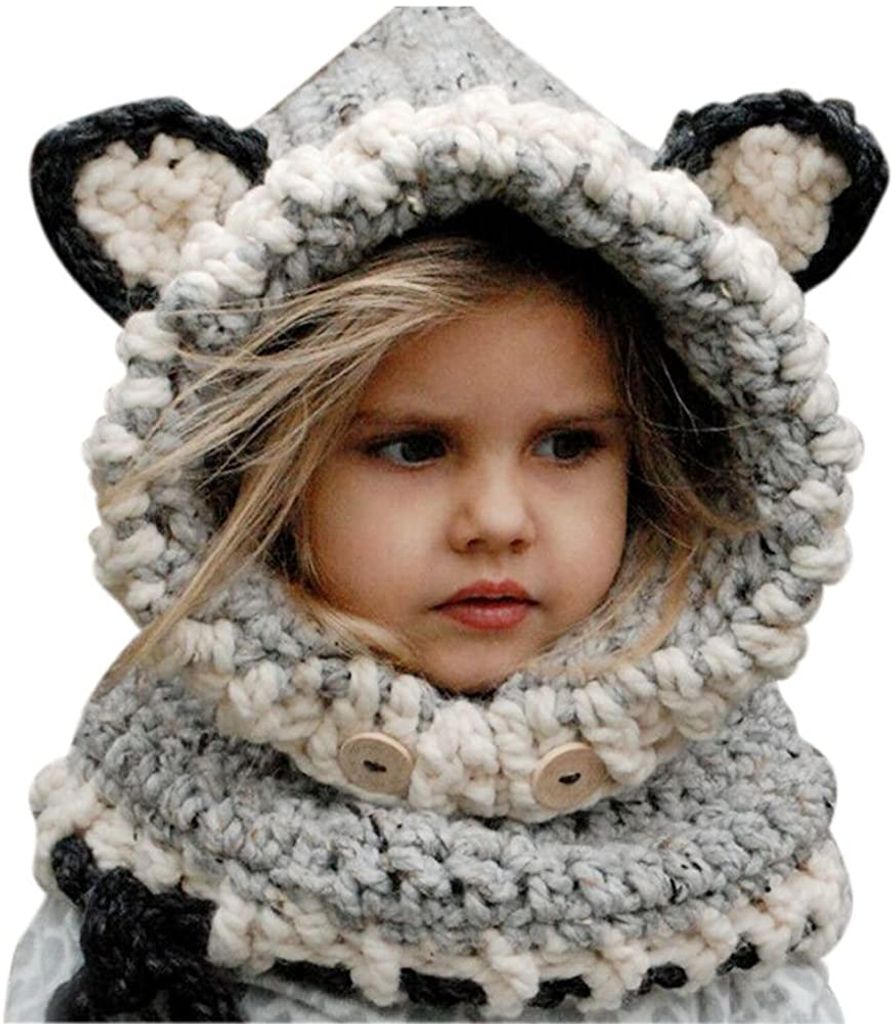 Baby Mädchen Jungen Kinder Hüte Winter Warme Mütze Beanie Crochet Earflap
