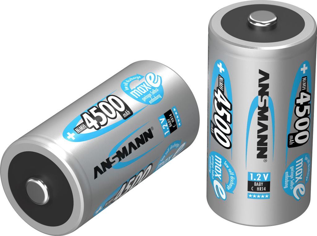 1x Ansmann NiMH-Akku Baby 4500mAh maxE