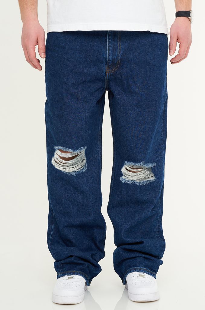 DAILY Baumwolle Herren Jeans DCPAPILON Herren Lange Hose Jeans Ripped Loose-Fit Baggy