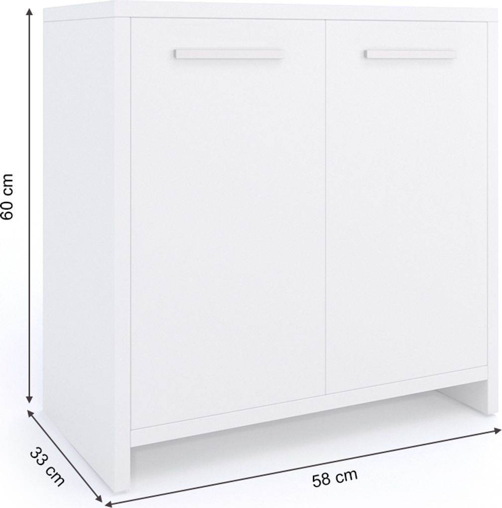 Vicco Szafka pod umywalkę Kiko, 58 x 60 cm, Biały Zdjęcie produktu 3