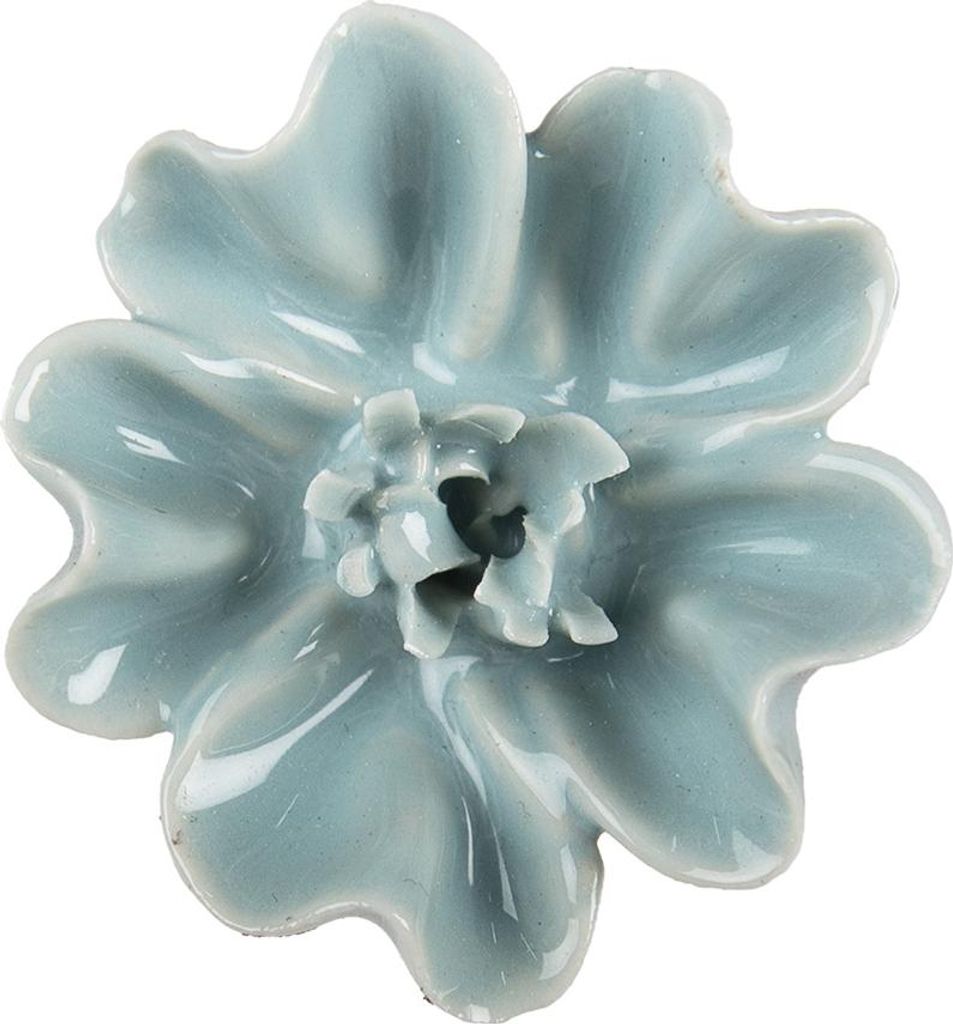 Clayre & Eef Türknauf Ø 5 cm Blau Braun Keramik Produktbild 