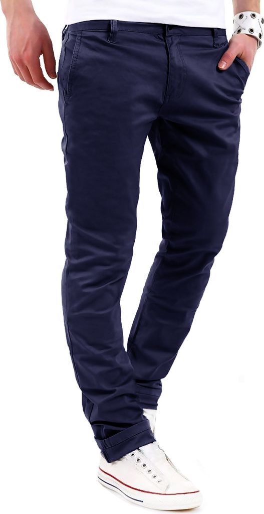 behype. Herren Chino-Hose MPBISTER Basic Stretch Hose Regular Slim-Fit