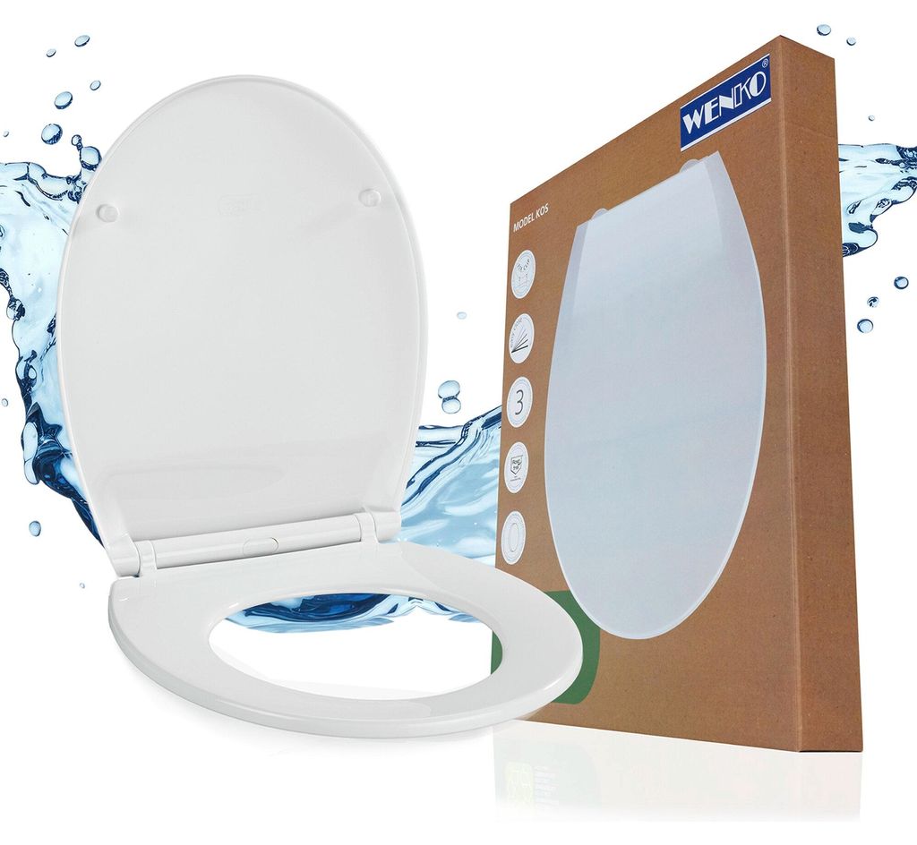 WENKO Premium sedile per WC Kos bianco Sedile per WC con Immagine del prodotto 