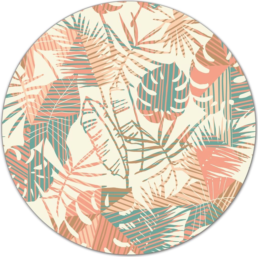Glas-Herdabdeckplatte Glaskeramikkochfeld-Abdeckung Schneideplatten - 40 cm - Tropische Blätter
