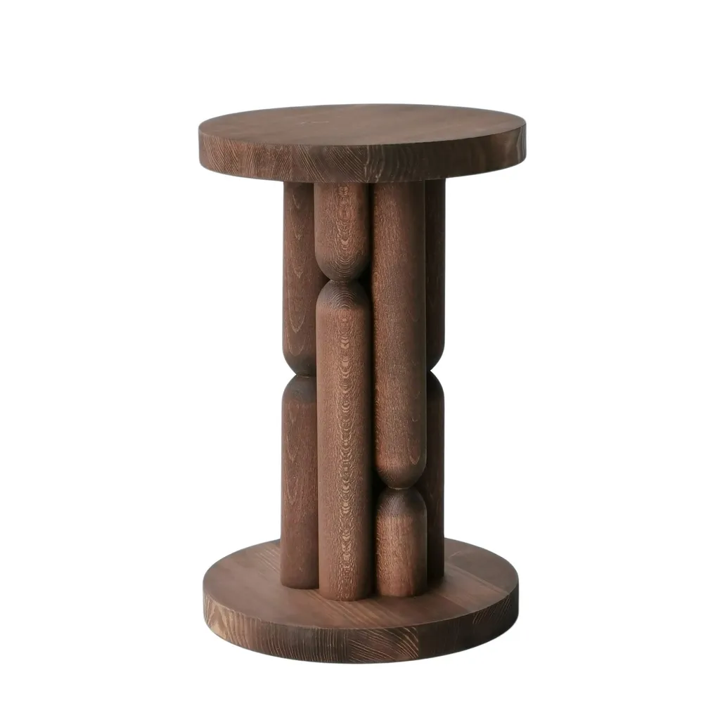 Table d'appoint stable en bois de hêtre, solution pour petits espaces - 7