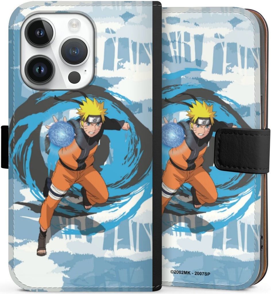 DeinDesign Klapphülle für Apple iPhone 14 Pro Handytasche Lederhülle Tasche Manga Naruto Shippuden Offizielles Lizenzprodukt