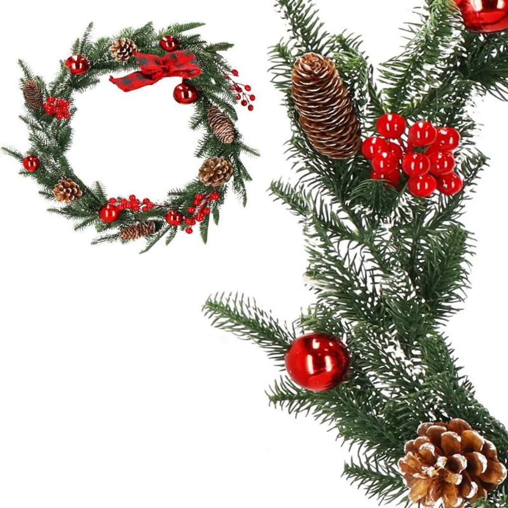 Guirlande Décorative 150 cm pour Cheminée et Escalier Style Hiver - 6
