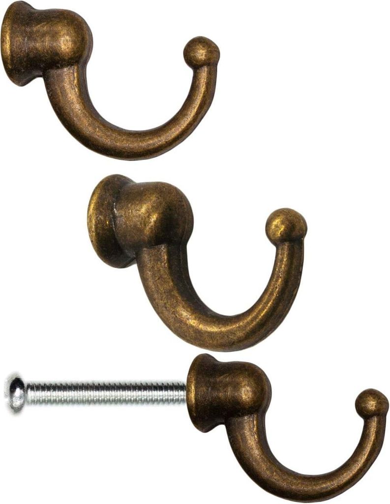 Antike Kleiderhaken Handtuchhaken - Set von 10 Messing Bronze Retro Hakenregal
