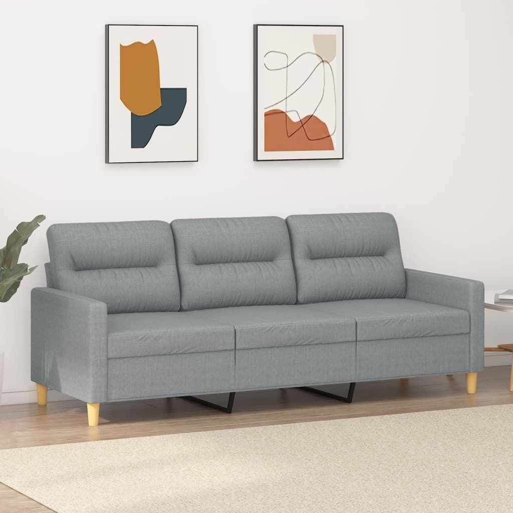 Cloris Designermöbel 3-Sitzer-Sofa Hellgrau 180 cm Stoff 2024 Neu