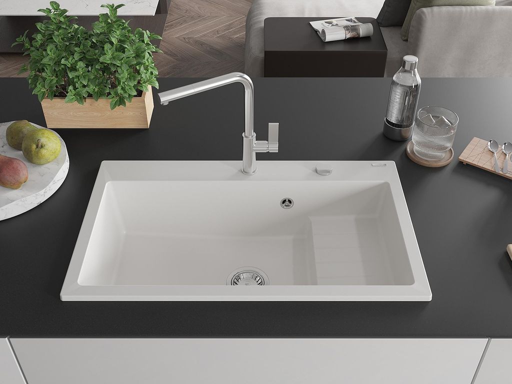 Mexen Omar Evier en granit à 1 compartiment 800 x 480 mm, Image du produit 