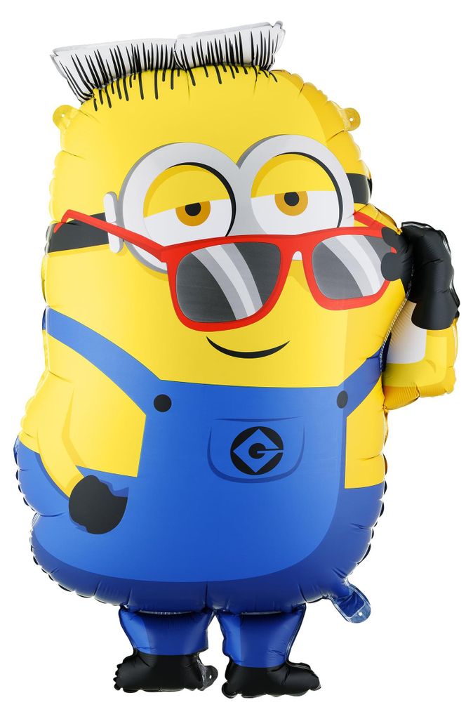 Folienballon „Minion Ron“, gelb-blau, 53 x 79 cm Produktbild 