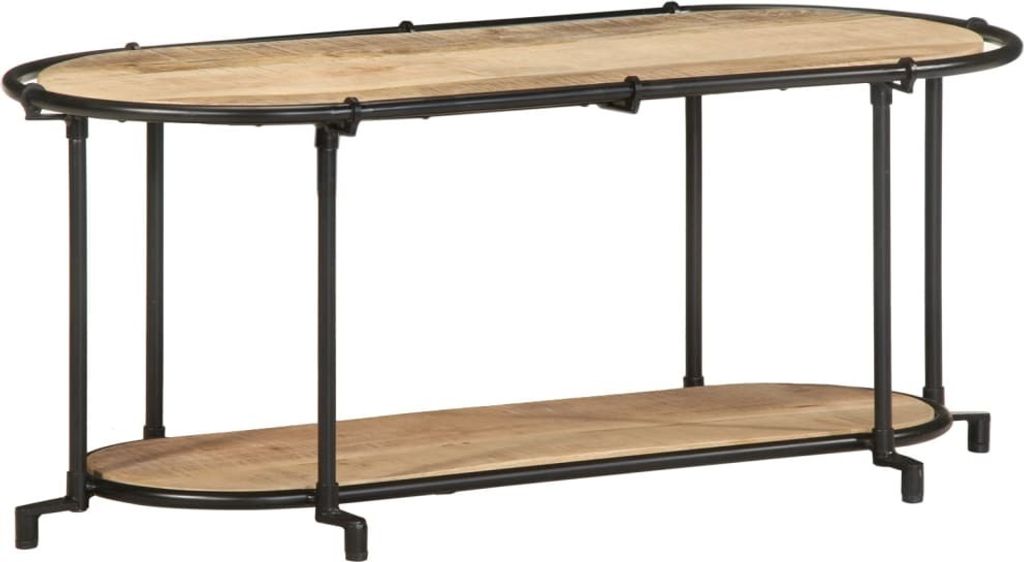 "im Sonderangebot"TV-Regal elegantes Design - Fernsehschrank, Wohnzimmer - 100x42x40cm Raues Mangoholz - CD- & DVD-Regale DEMöbel794368