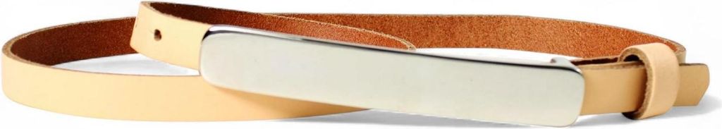 FRONHOFER 1,2cm schmaler Gürtel mit 12 cm silberfarbiger Gürtelschnalle 17574