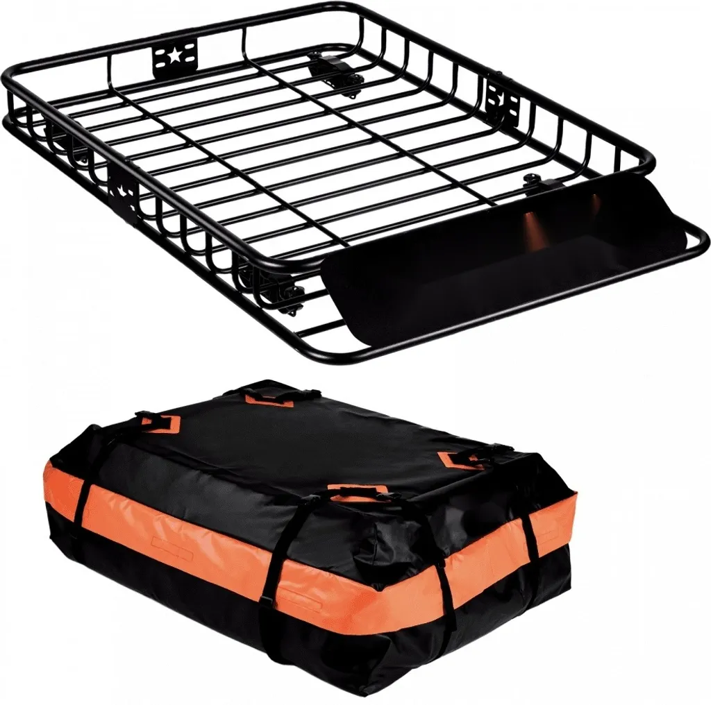 Panier de toit pour camping et voyages - Porte-bagages 130x91cm - 90kg