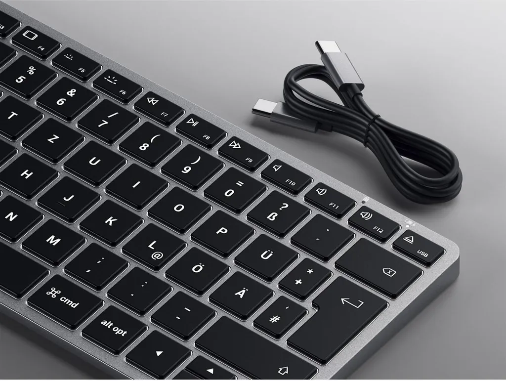 Petit Clavier Bluetooth Satechi Slim X1 Mini QWERTY - Gain de Place - 14