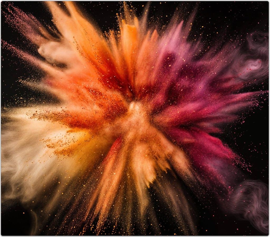 Spritzschutz Herdabdeckplatte Schneidebrett aus Glas Farbenexplosion 1-Teilig (60x52cm)