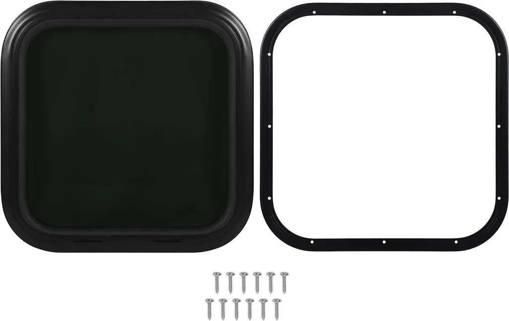 Vitre fixe pour caravane 450x450 mm idéale pour porte d'entrée