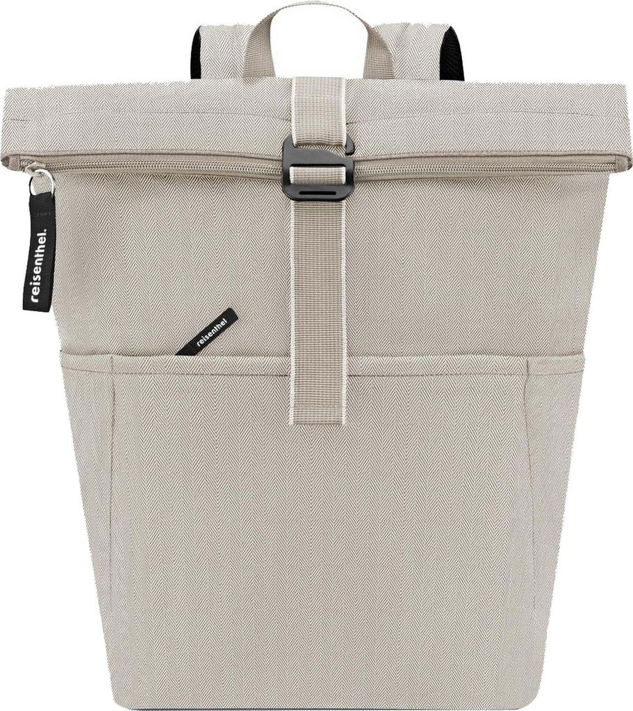 reisenthel rolltop backpack, Rolltop-Rucksack, Herringbone Sand, 22 L, EK6049