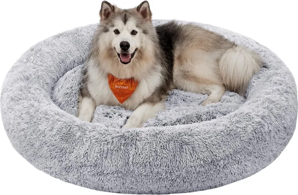Feandrea Lettino per Cani 140cm Grigio Ombra | Cuccia Lavabile XXL