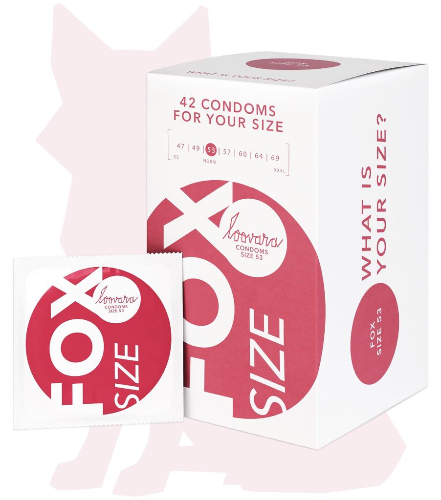 Preservativi Loovara Fox 53 mm, confezione da 42 pezzi Immagine del prodotto 