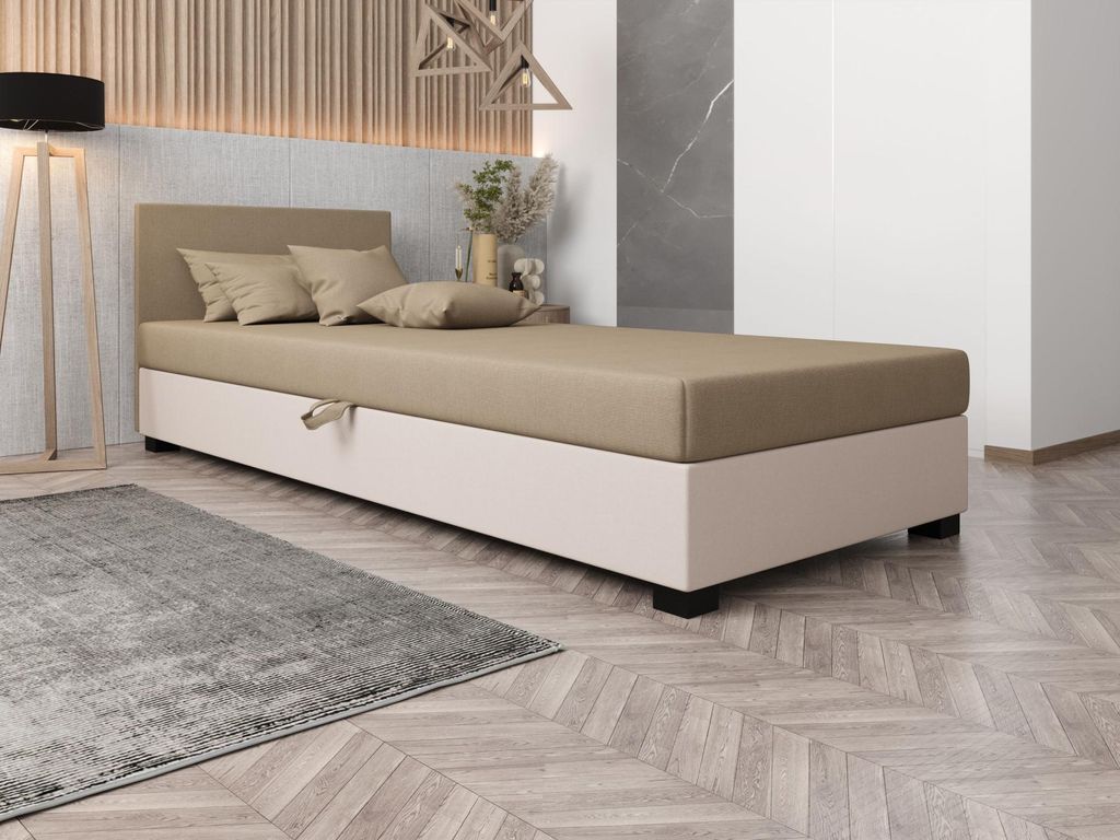 Polsterbett 120x195 HEIDI 1 - braun/ecru