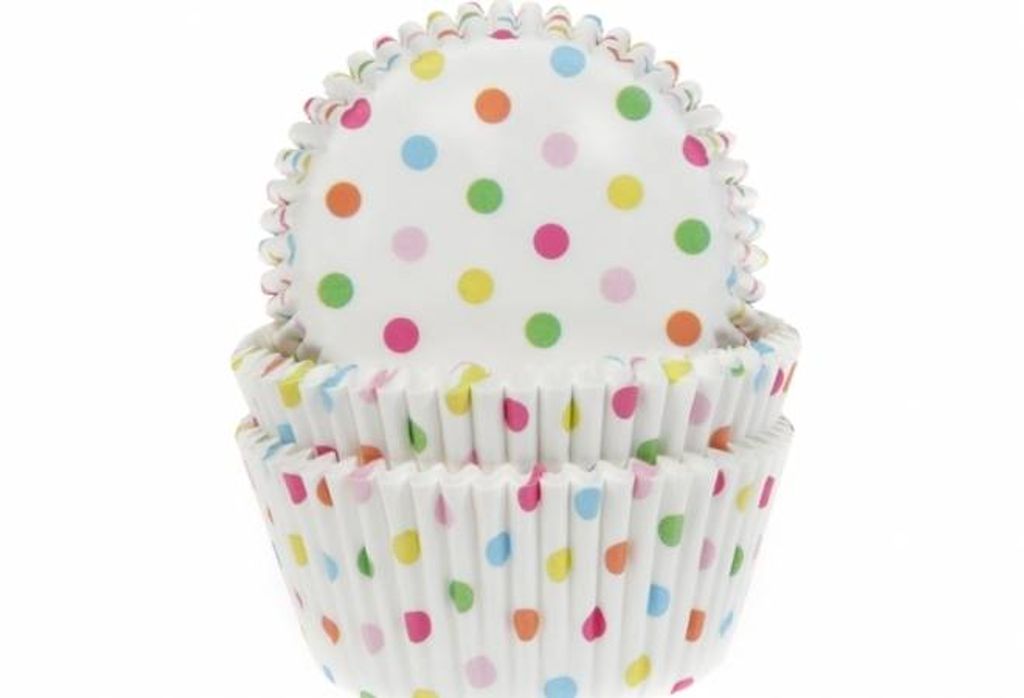 Pappbecher für Muffins polka dots 50pcs Produktbild 