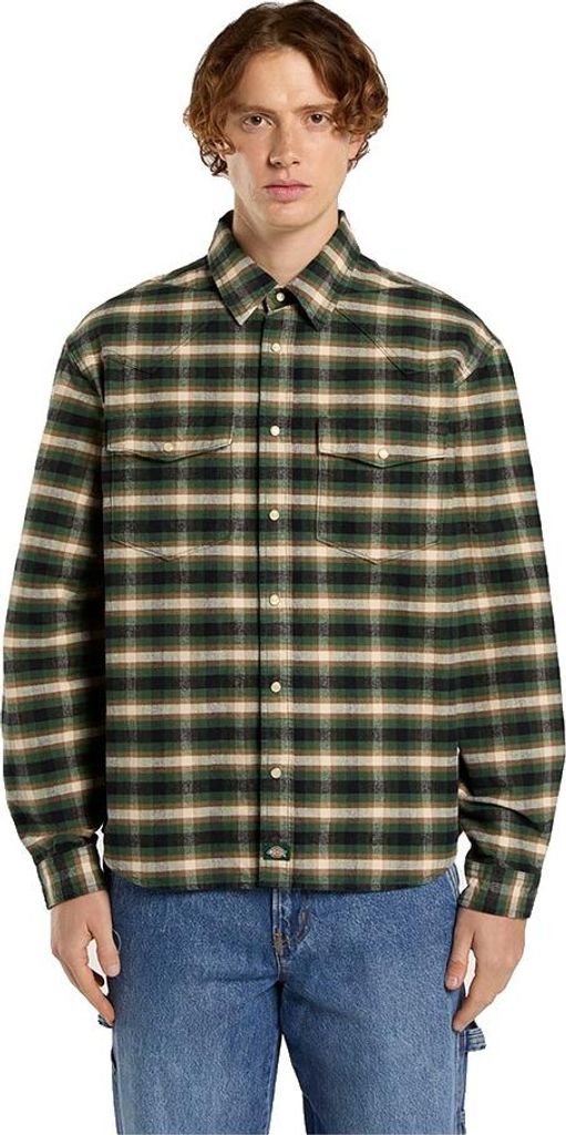 Dickies Johnsonville Langarmhemd Grün M Mann Grün M