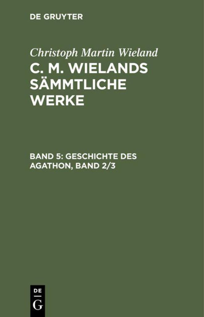 Geschichte des Agathon, Band 2/3