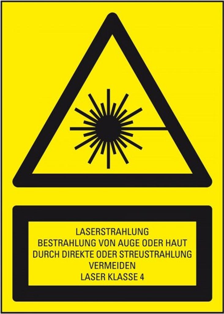 Dreifke Aufkleber I Warn-Kombischild Laserstrahlung Laser Klasse 4, Folie, s...