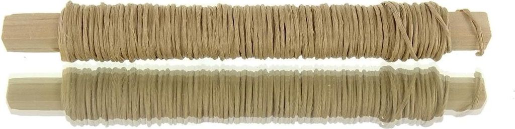 H & R Bastel - Papierdraht Natur hellbraun Ø 0,8 mm - 22 Meter