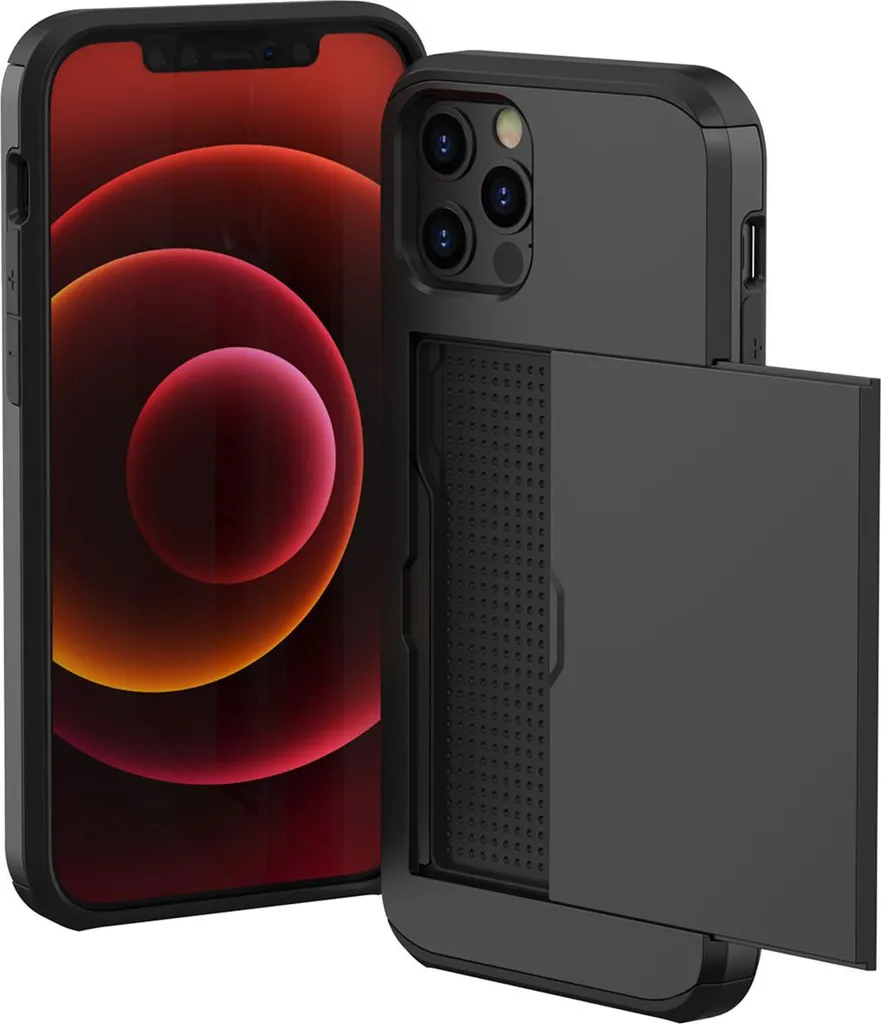 imoshion Cover posteriore con scomparto per carte iPhone 12 Pro Max - Nero