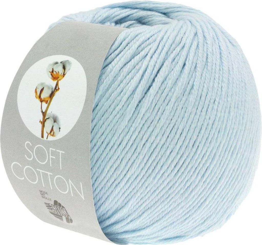 Lana Grossa Soft Baumwolle 008 Hellblau 50g Produktbild 