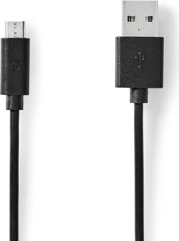 Nedis CCGW60500BK10, 1 m, USB A, Micro-USB B, USB 2.0, 0,48 Gbit/s, Schwarz