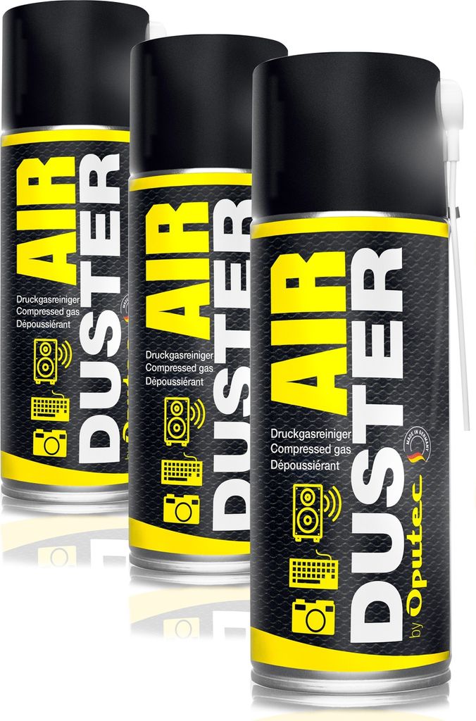 3x400ml Oputec Air Duster Tastatur Reiniger - Produktbild 1