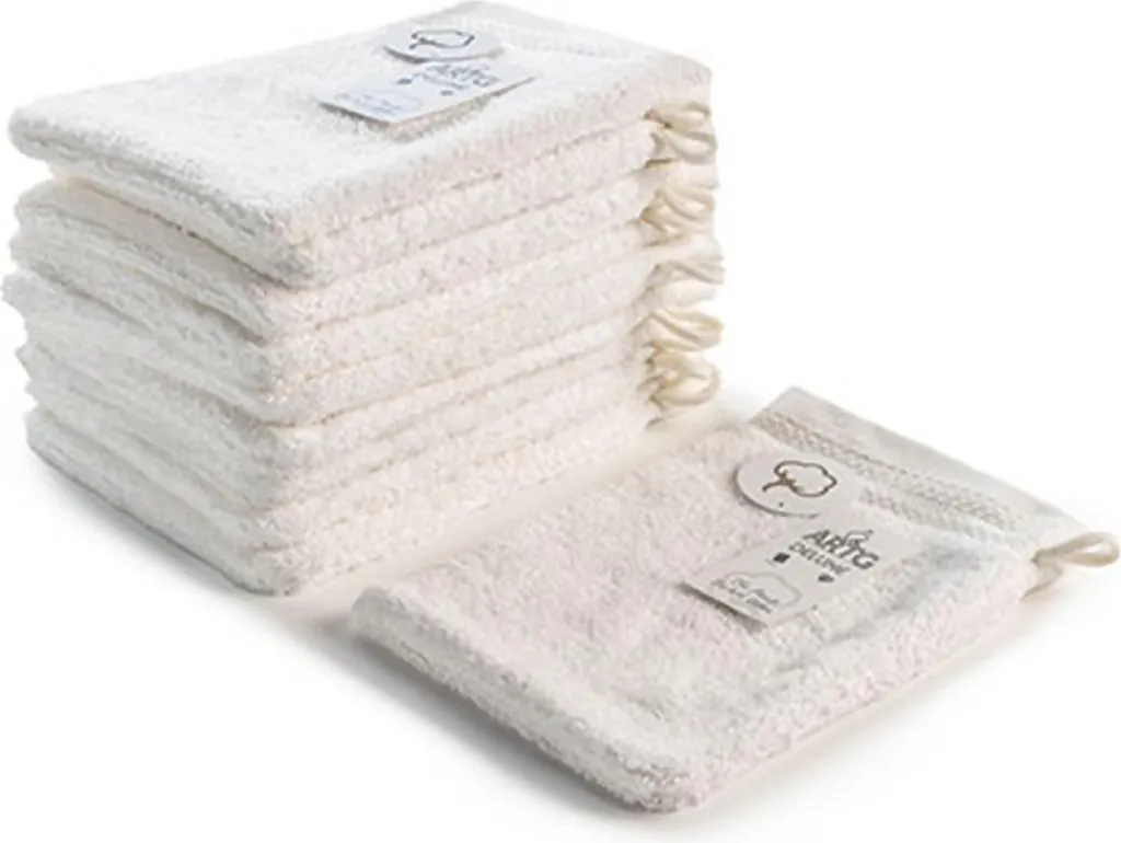 A&R 601.50 Guanto Lavaggio Deluxe Bianco 16x22cm - Cotone Premium