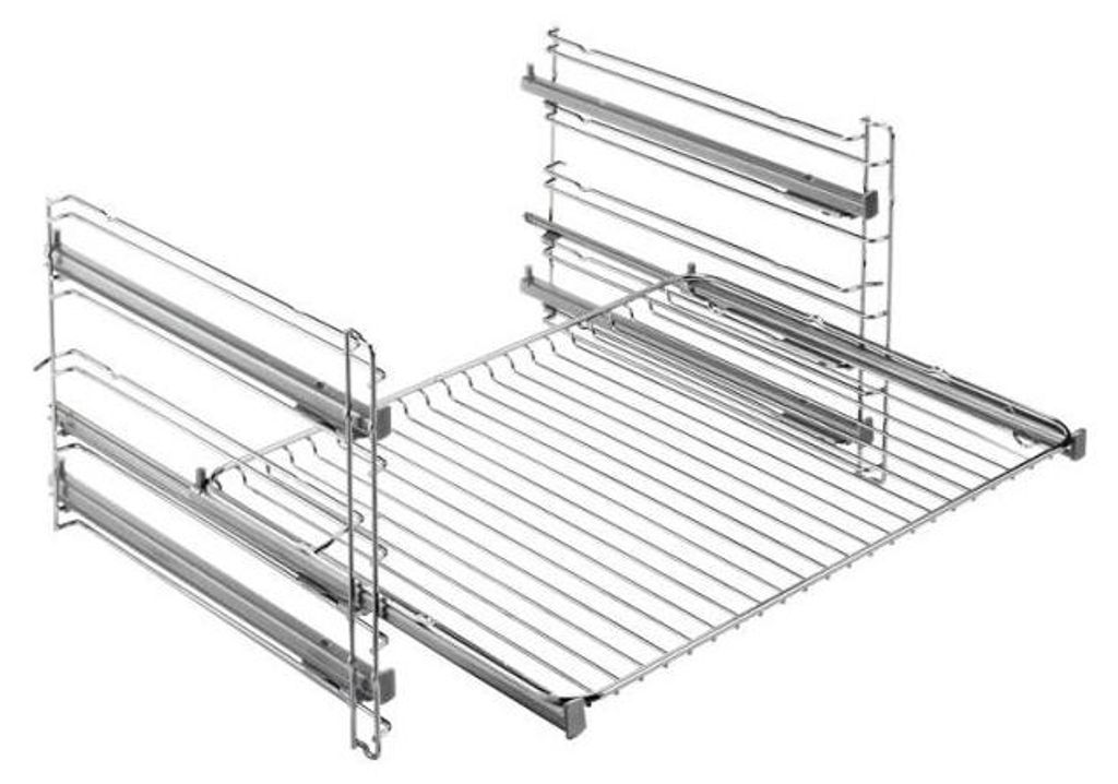 A wireframe pull-out shelf system for a cabinet.