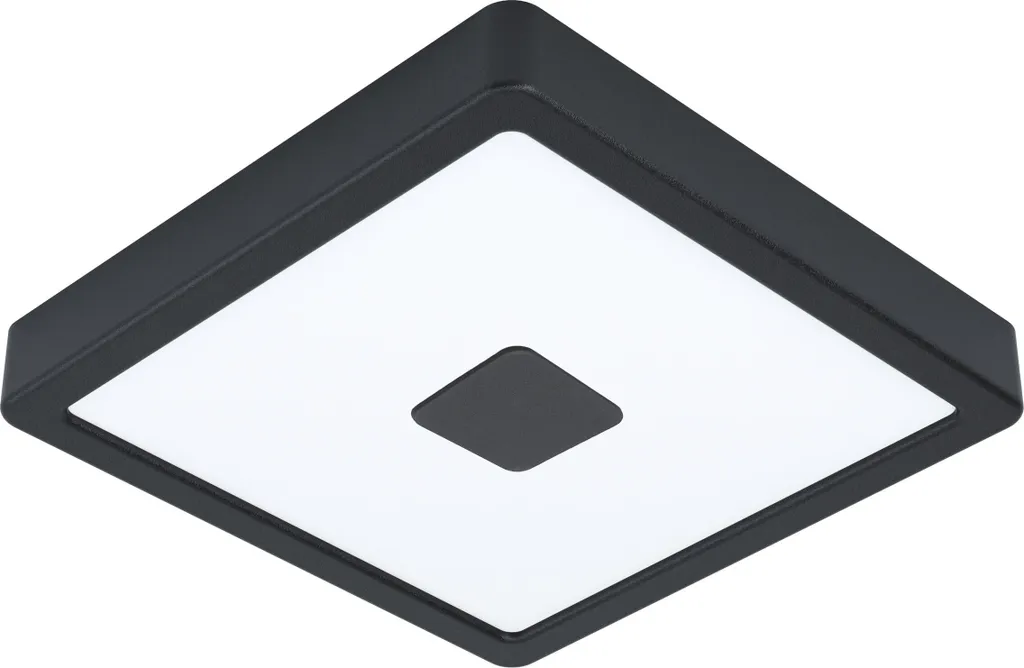 Eglo 900283 IPHIAS 2 Plafonnier LED Noir 17W 210mm IP44 Blanc Chaud