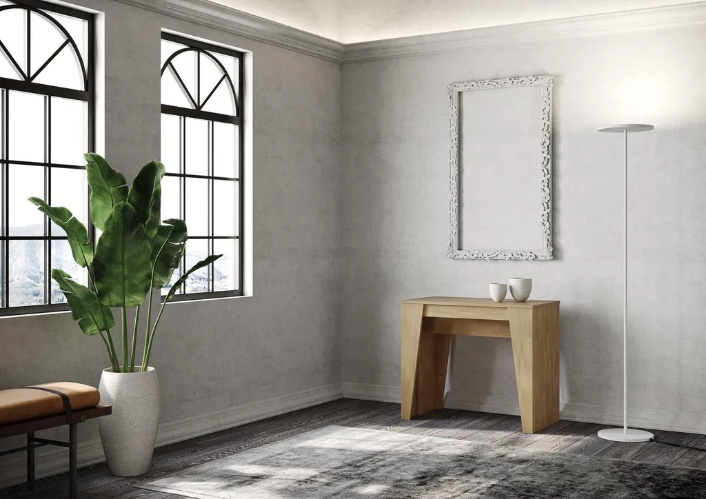 Console table de repas extensible 90cm Anvar Small chêne naturel - 2