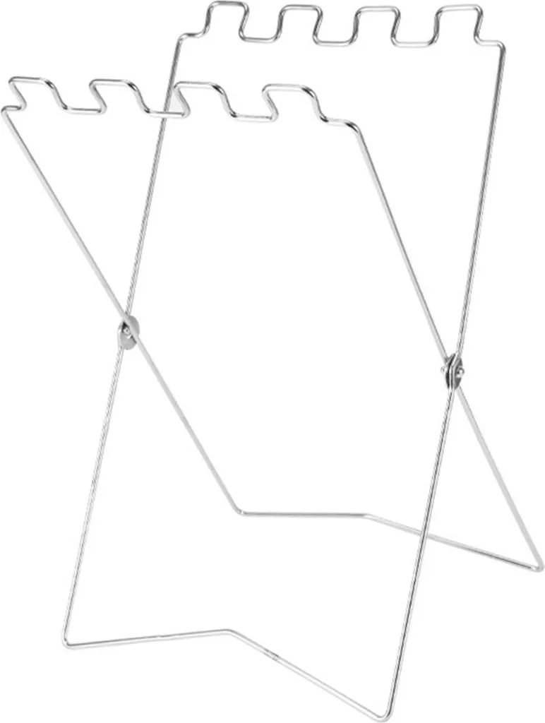 Porte-sac poubelle camping et barbecue, support pliable inox extérieur