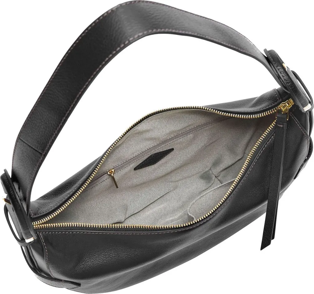 Fossil Harwell Hobo Black : Sac à Épaule en Cuir Noir Chic et Intemporel - 3